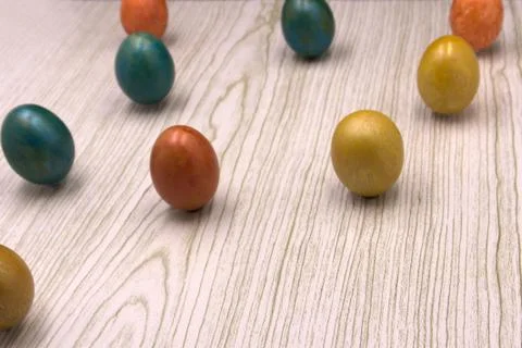 Easter colored eggs religion safe shell shiny spring, Stock Photos