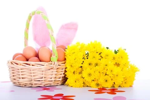Easter colorful decorations Stock Photos
