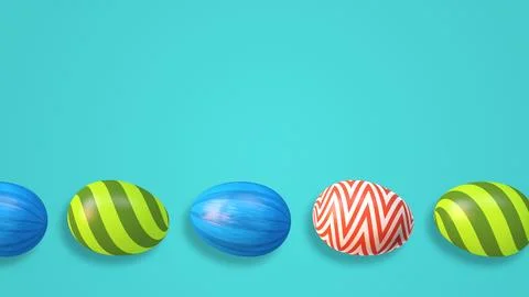 Easter colorful eggs Concept of easter day celebration with copyspace Stock Illustration