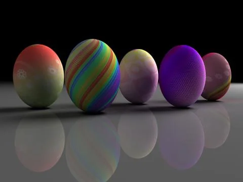 Easter colorful eggs on gray background Stock Illustration