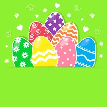 Easter colorful eggs Stock Illustration