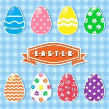 Easter colorful eggs Illustrazione stock