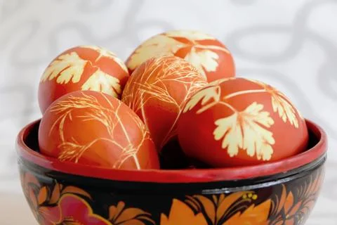 Easter colorful eggs Stock Photos