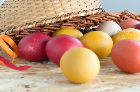 Easter colorful eggs Stock Photos
