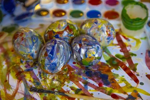 Easter colorful eggs Foto stock