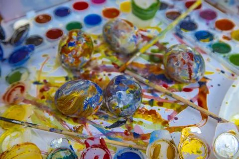 Easter colorful eggs Foto stock