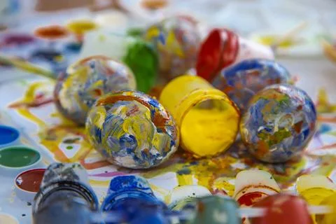 Easter colorful eggs Foto stock