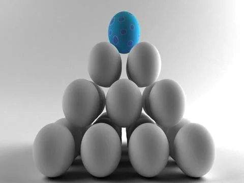Easter colorful eggs on white background Stock Illustration