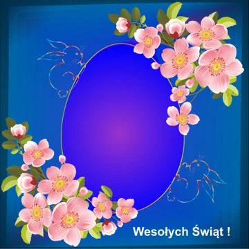 Easter composition of Easter egg Stock Illustration