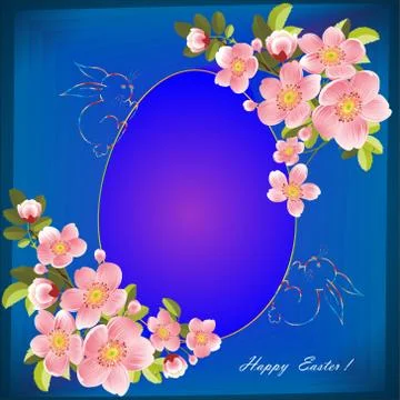 Easter composition of Easter egg Stock Illustration