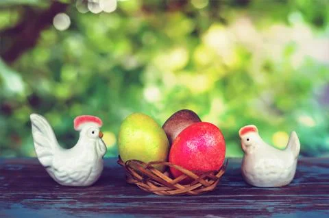 Easter composition. Easter Tradition - Selective focus Stock-Fotos