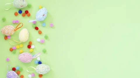 Easter composition with eggs. Festive decoration. Happy Easter Foto stock