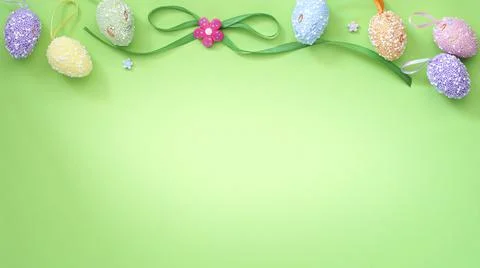 Easter composition with eggs. Festive decoration. Happy Easter Foto stock