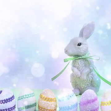 Easter composition with eggs. Festive decoration. Happy Easter Foto stock