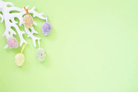 Easter composition with eggs. Festive decoration. Happy Easter Stock Photos