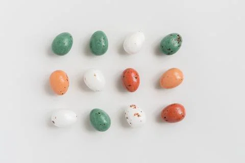 Easter composition with eggs. Stock Photos