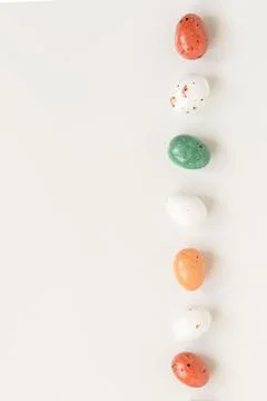 Easter composition with eggs. Stock Photos