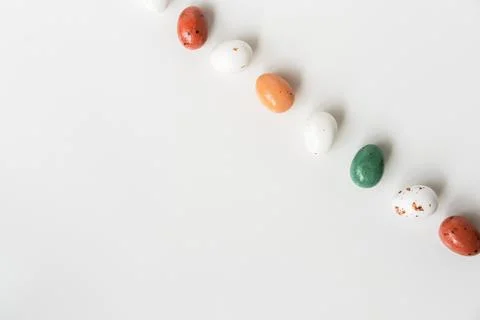 Easter composition with eggs. Stock Photos