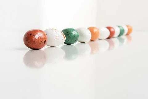 Easter composition with eggs. Stock Photos