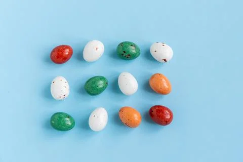 Easter composition with eggs. Stock Photos