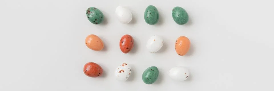 Easter composition with eggs. Stock Photos