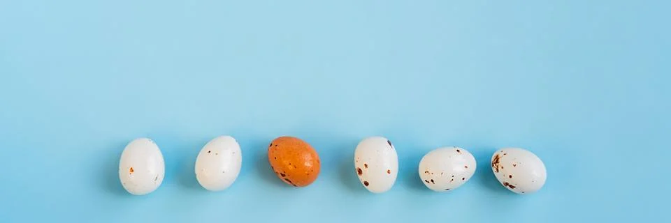 Easter composition with eggs. Stock Photos