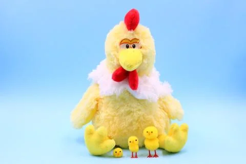 Easter Composition with funny Chicks Stock Photos