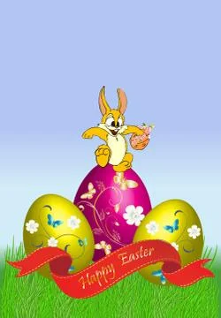 Easter composition Stock Illustration
