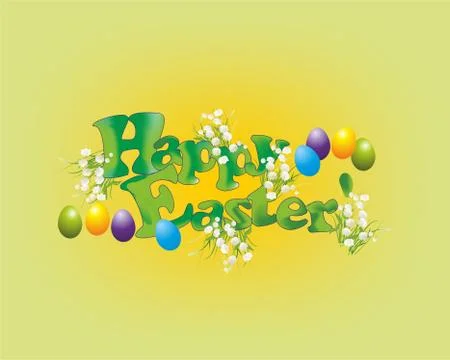 Easter composition Stock Illustration