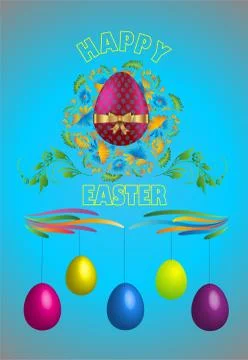 Easter composition Stock Illustration