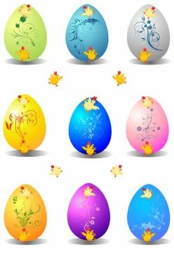 Easter composition Stock Illustration