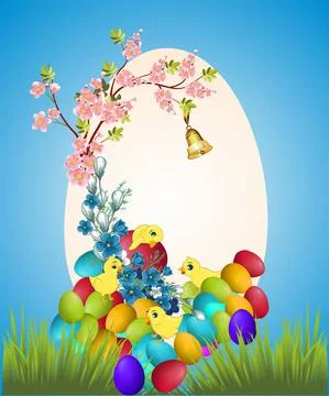 Easter composition, Stock Illustration