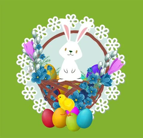 Easter composition, Stock Illustration