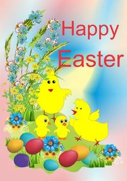 Easter composition, Stock Illustration