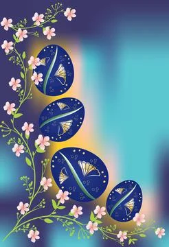 Easter composition Illustrazione stock