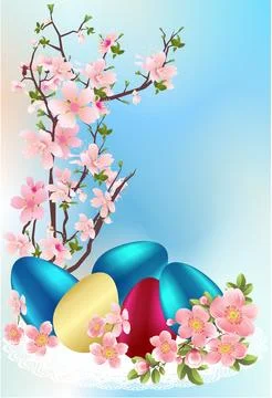 Easter composition, Stock Illustration