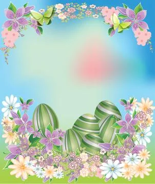 Easter composition, Stock Illustration