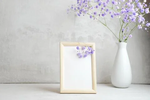 Easter composition on a light concrete background, easter concept Stock Photos