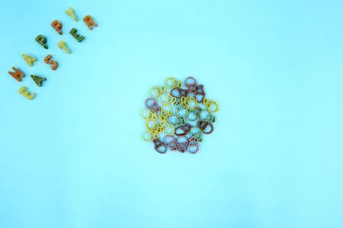 Easter Composition with Pasta Stock-Fotos