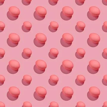 Easter composition pattern in pink shades. Painted eggs on a pink background. Stock Photos