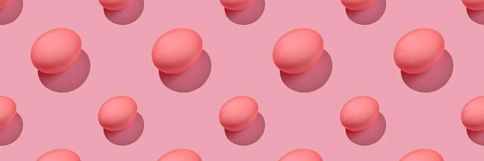 Easter composition pattern in pink shades. Painted eggs on a pink background. 스톡 사진