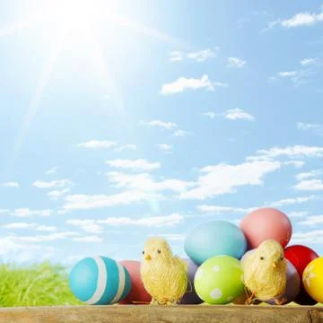 Easter composition Stock Photos