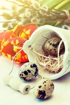 Easter composition Stock Photos