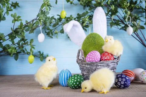 Easter composition. Stock Photos