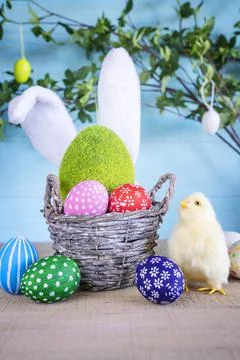 Easter composition. Stock Photos
