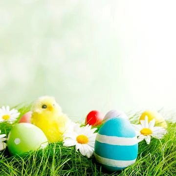 Easter composition Stockfoto's
