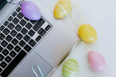 Easter computer Stock Photos