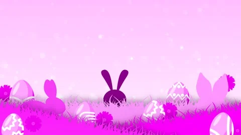 Easter concept animation with pink colour Stock Footage 235552445