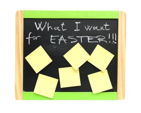 Easter concept on blackboard Foto stock