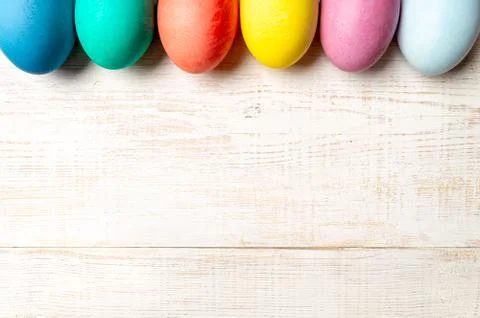 Easter concept, copy space, top view Stock-Fotos